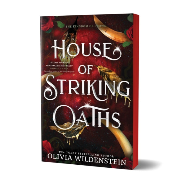 A book cover for "House of Striking Oaths" by Olivia Wildenstein.