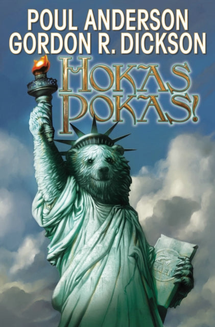 Book cover of Hokas Pokas featuring a bear dressed as the Statue of Liberty.