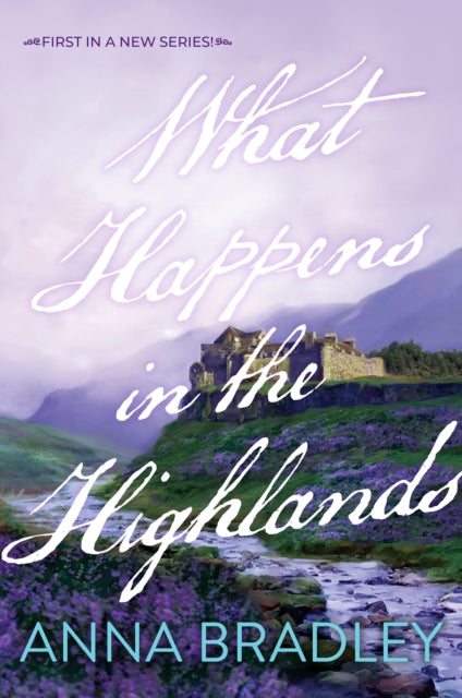 What Happens in the Highlands book cover with a castle and mountains.