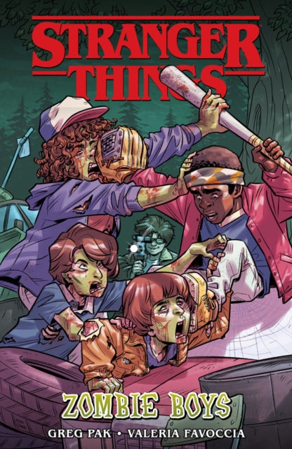 Stranger Things: Zombie Boys graphic novel cover art features zombie versions of the main characters.