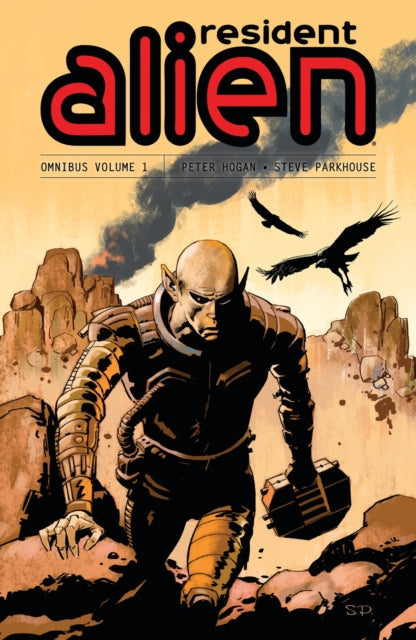 Resident Alien Omnibus Volume 1 comic book cover featuring an alien in a desert landscape.