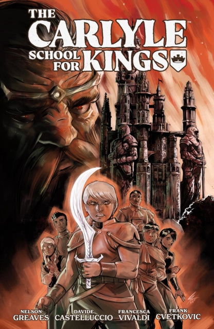 The Carlyle School for Kings comic book cover featuring a castle and characters.