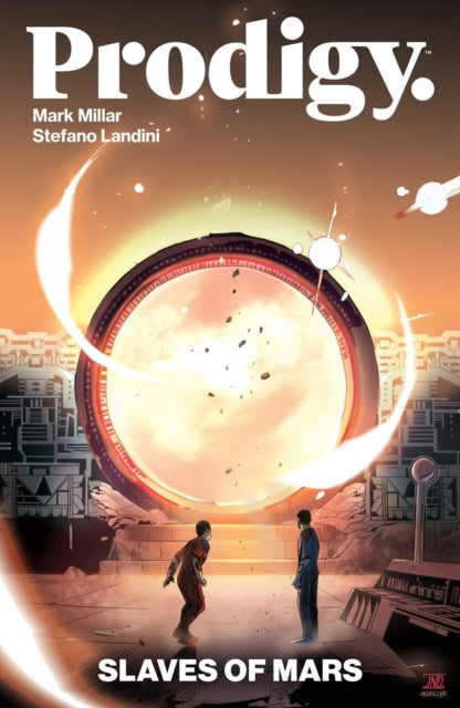 Prodigy: Slaves of Mars comic book cover featuring two figures before a portal.