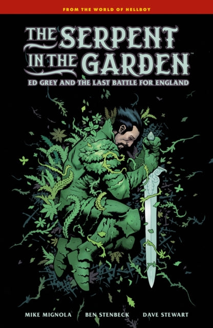 The Serpent in the Garden comic book cover featuring Ed Grey surrounded by plants.