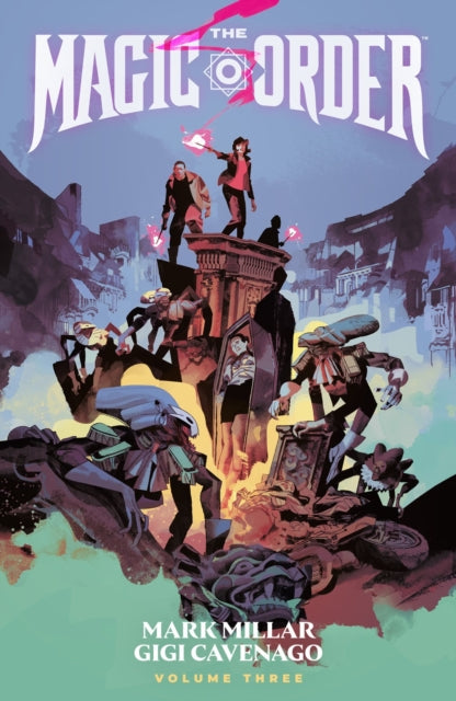 The Magic Order Volume 3 comic book cover art features a group of characters in a mystical setting.
