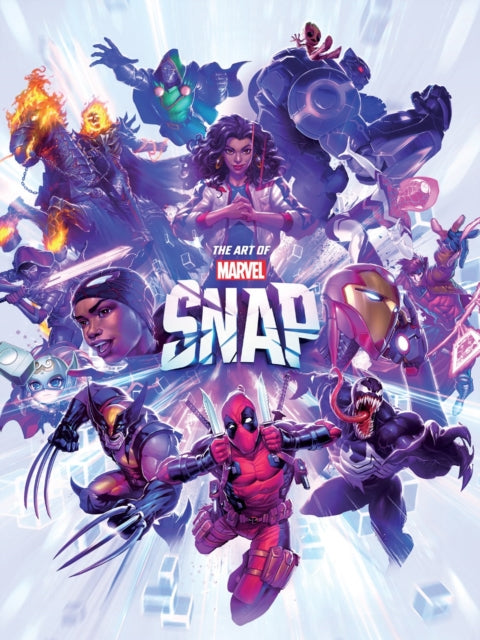 The Art of Marvel SNAP book cover featuring various Marvel characters.