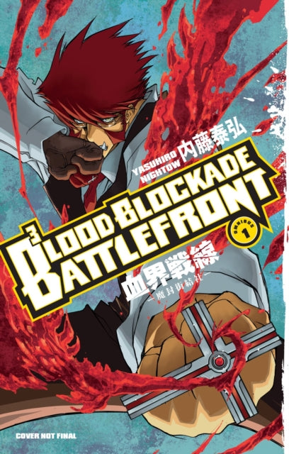 Blood Blockade Battlefront Omnibus Volume 1 cover art featuring a man with red hair and a bloody weapon.