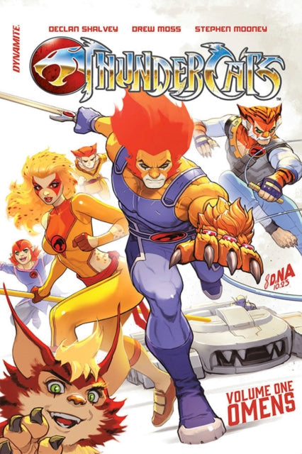 ThunderCats Vol. 1: Omens comic cover featuring Lion-O and other characters.