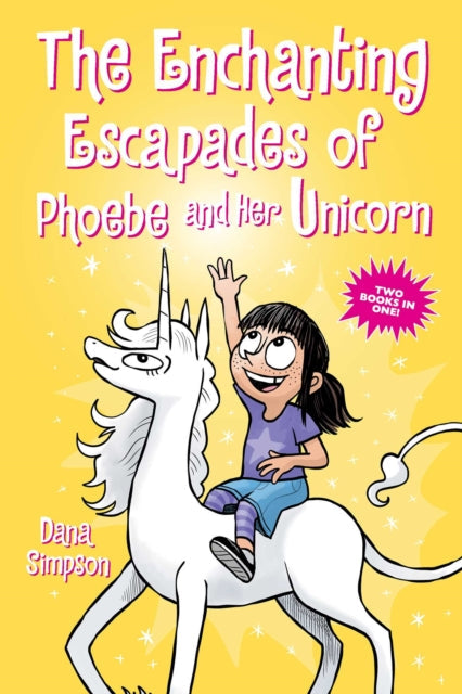 The Enchanting Escapades of Phoebe and Her Unicorn book cover with illustrations.