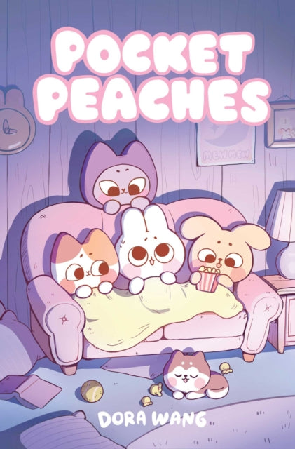 A graphic novel cover featuring cute cartoon animals on a couch.