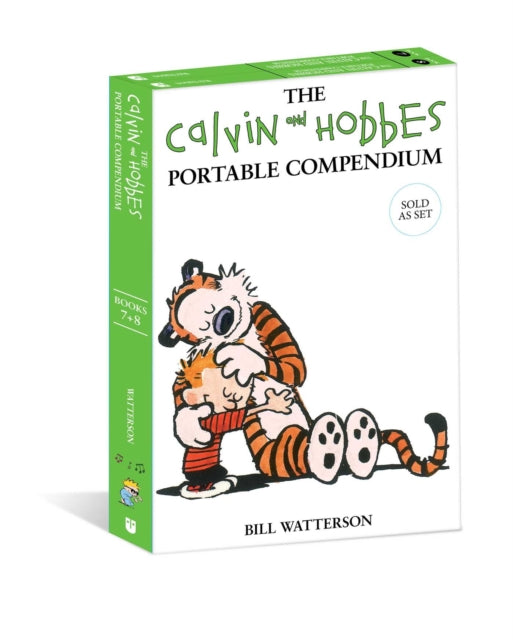 The Calvin and Hobbes Portable Compendium Set 4 with Calvin and Hobbes illustration.