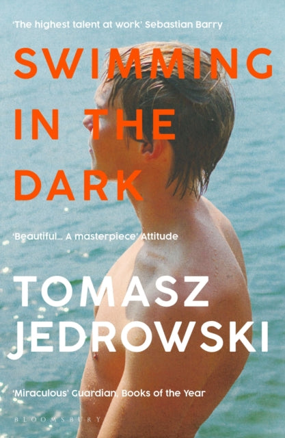 Book cover for "Swimming in the Dark" by Tomasz Jedrowski.
