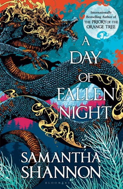 A Day of Fallen Night book cover with a dragon and text.