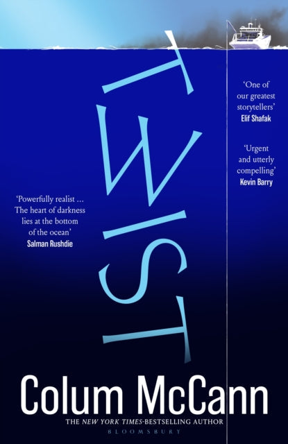 Book cover for "Twist" by Colum McCann with large blue text.