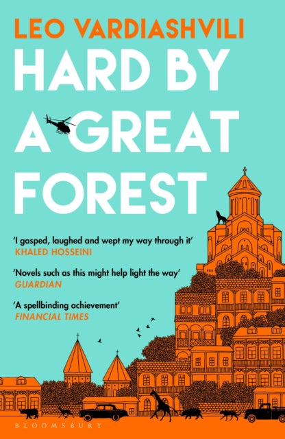 Hard by a Great Forest book cover with a cityscape and a helicopter.