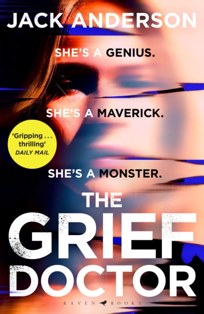 The Grief Doctor book cover with a woman's face and text.
