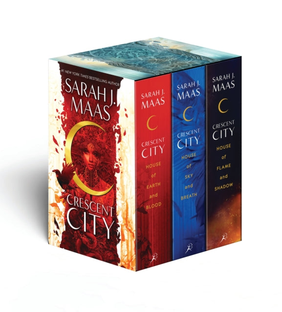 Crescent City hardcover box set featuring three books by Sarah J. Maas.