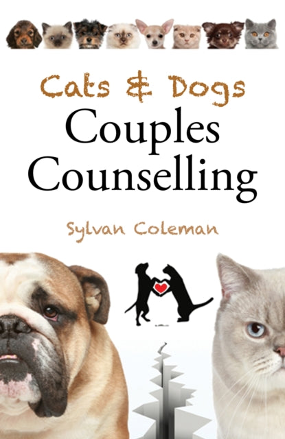Cats & Dogs Couples Counselling book cover with images of pets and a cracked ground.