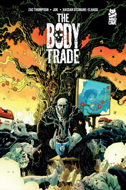 The Body Trade comic book cover featuring a grim figure and a tree.