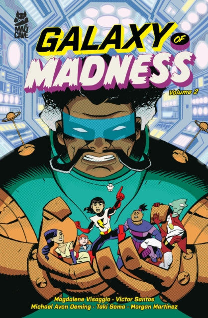 Galaxy of Madness Vol. 2 comic book cover featuring a large character holding smaller characters.