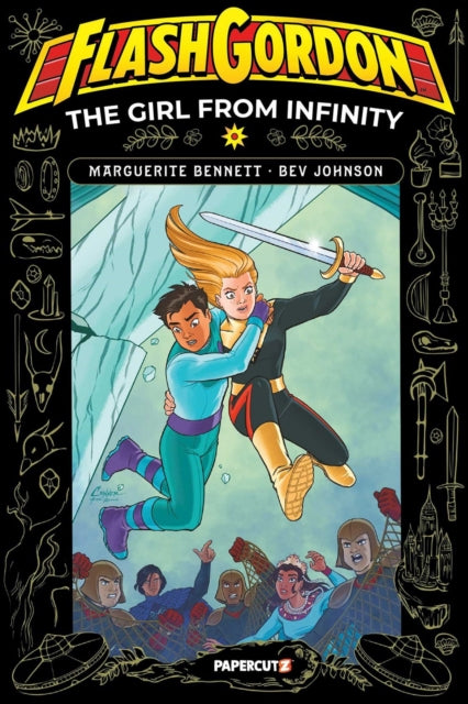Flash Gordon The Girl from Infinity comic book cover featuring two characters in action.