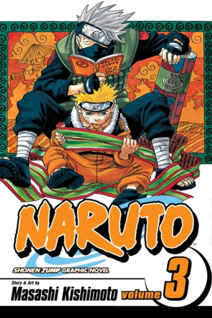 Naruto, Vol. 3 graphic novel featuring Kakashi and Naruto.
