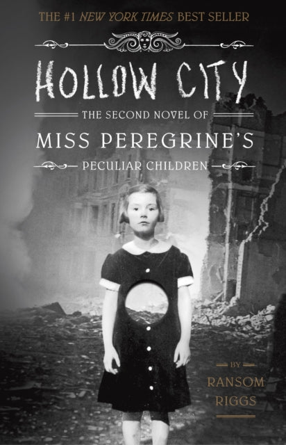 Hollow City book cover featuring a young girl in a dress with a circular opening.