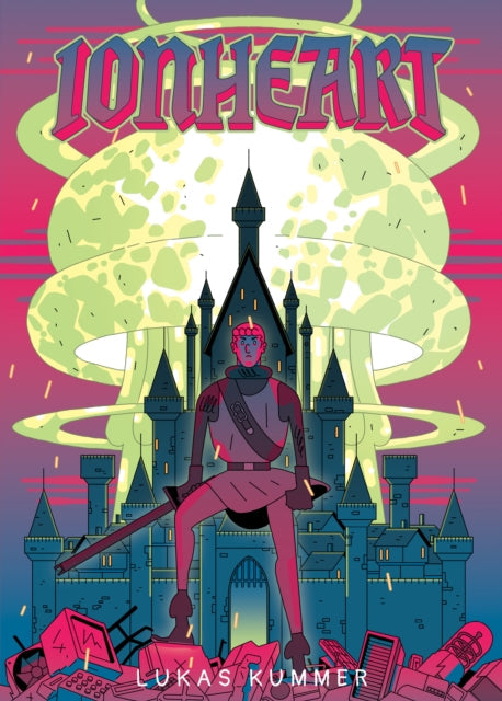 Ionheart comic book cover featuring a knight in front of a castle and a large moon.