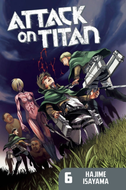 Attack on Titan 6 manga cover featuring characters fighting titans.