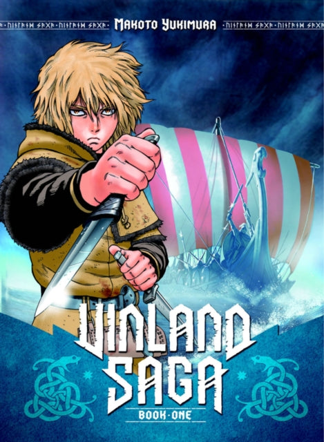 Vinland Saga 1 manga cover featuring Thorfinn and a Viking ship.