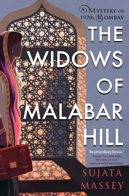 The Widows Of Malabar Hill book cover featuring a woman in traditional Indian attire.