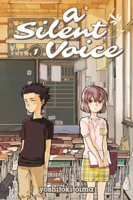 A Silent Voice 1 manga cover featuring two students in a classroom.