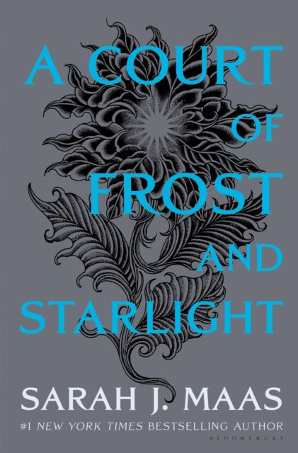 A Court of Frost and Starlight book cover with floral design.