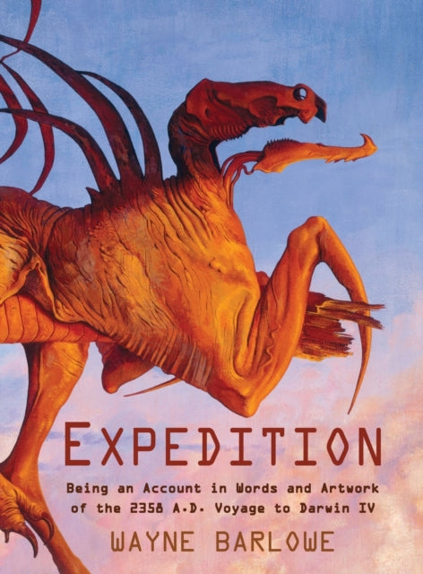 Expedition book cover featuring an orange alien creature against a blue sky.