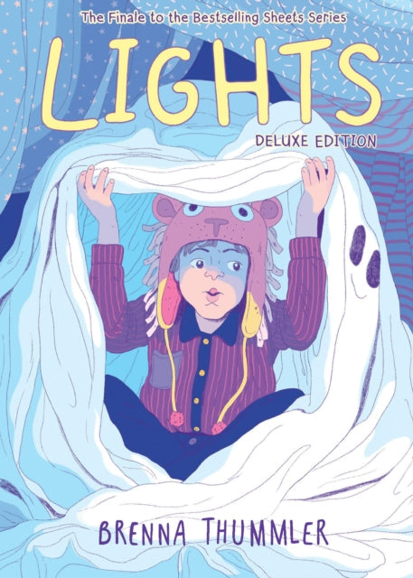 Lights Deluxe Edition book cover featuring a child under a blanket.