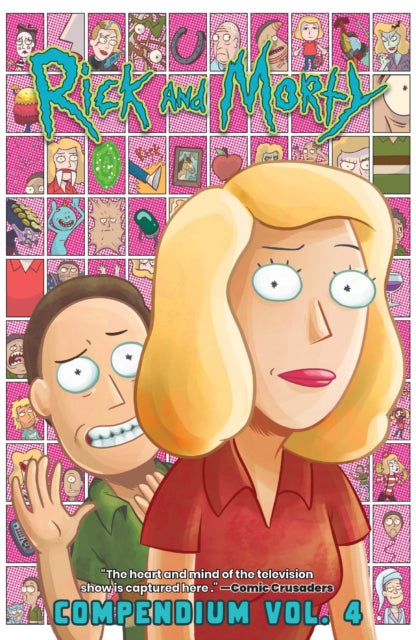 Rick and Morty Compendium Vol. 4 comic book cover featuring characters and title.