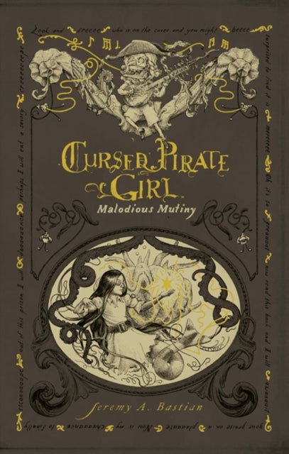 Cursed Pirate Girl Malodious Mutiny book cover with a pirate illustration.