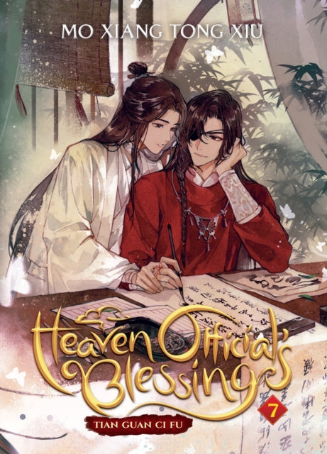 Heaven Official's Blessing Vol. 7 novel cover features two men writing.