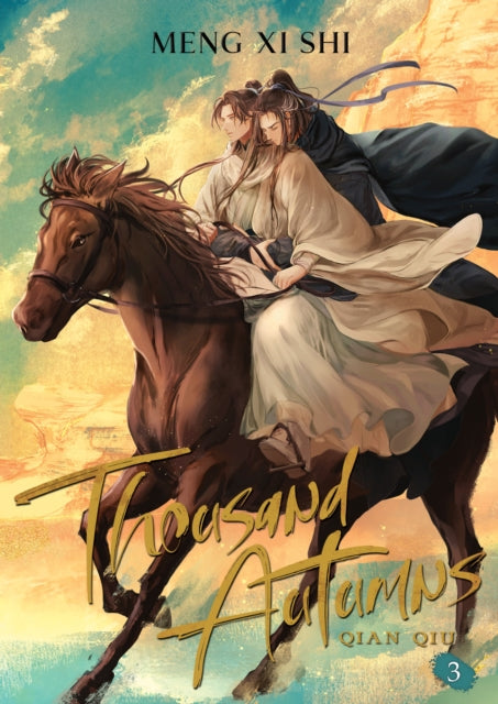 Thousand Autumns Vol. 3 novel cover art featuring two men on a horse.