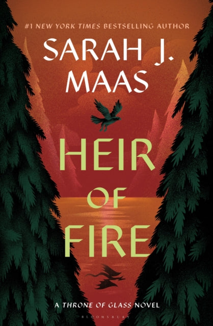 Heir of Fire book cover featuring Sarah J. Maas's name and a forest scene.