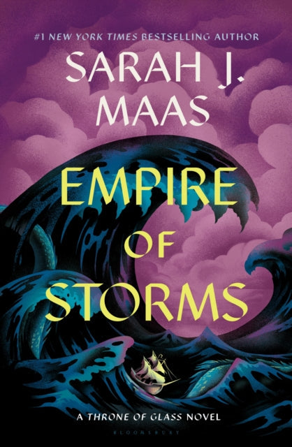 Empire of Storms book cover with a ship in stormy seas.