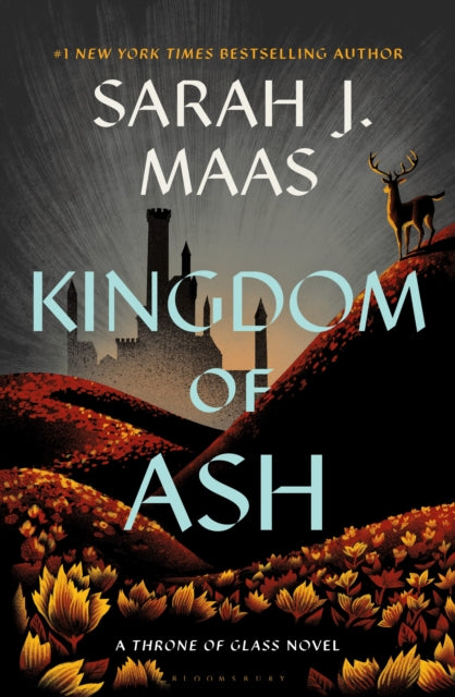 Kingdom of Ash book cover featuring a castle and a deer.
