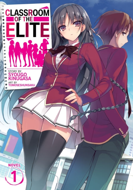 Classroom of the Elite Vol. 1 light novel cover featuring anime characters.