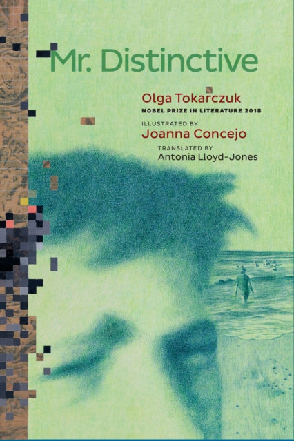 Mr. Distinctive book cover with abstract art and text.