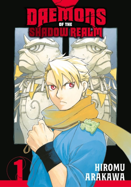 Daemons of the Shadow Realm 01 manga cover featuring a young man with blonde hair and red eyes.