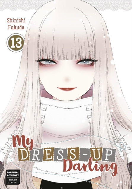 My Dress-Up Darling 13 manga cover featuring a pale-haired character.