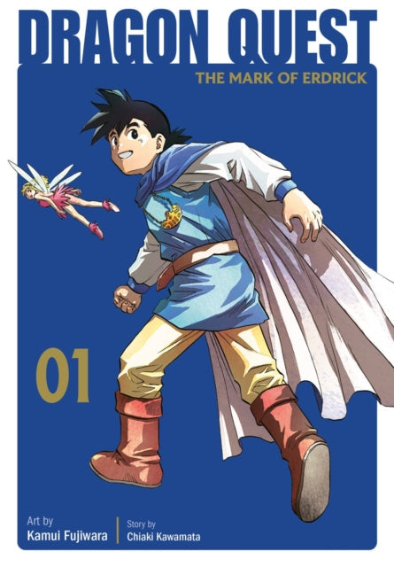 Dragon Quest The Mark of Erdrick 01 manga cover with a young man and a fairy.