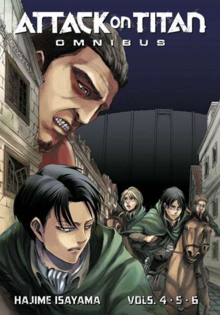 Attack on Titan Omnibus 2 manga cover featuring characters and a titan.