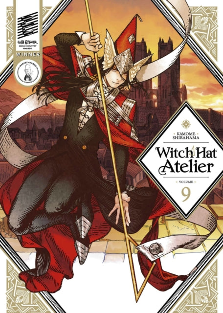 Witch Hat Atelier Volume 9 manga cover featuring a character in a red and black outfit.
