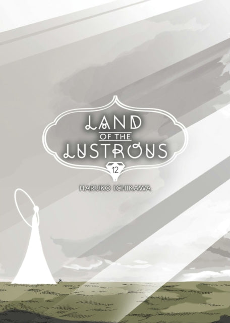 Land of the Lustrous 12 manga cover with a stylized title and a white figure in a landscape.